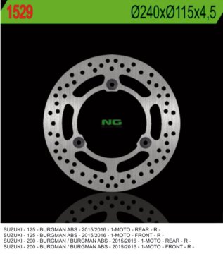 NG prednji/stražnji kočioni disk za Suzuki Burgman 125/200 2015-2016