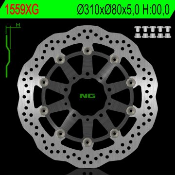 NG Kawasaki Z 1000 kočioni disk, 310 mm, Wave, 2006.-2018., aluminij