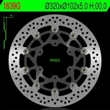 NG Prednji kočioni disk Suzuki GSXR 1000 ABS 17-19 320 mm aluminij