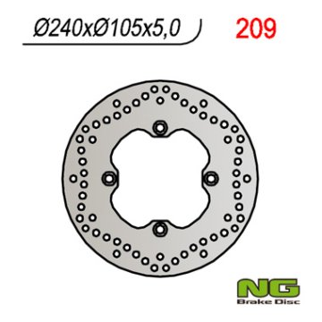 NG Stražnji kočioni disk Honda XL/CB 91-03 240mm 4x10.5mm 5mm