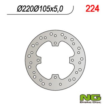 NG Stražnji kočioni disk Honda FX 650 SLR 650 (220x105x5) 4x8.5mm