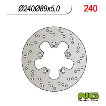 NG Suzuki GSF/GSR/SV/RF Stražnji kočioni disk 240 mm 5x10,5 mm Čelik