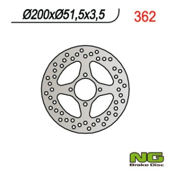 NG Stražnji kočioni disk Yamaha YFZ 450 2003-2004, 200x51x3,5 mm, 4x8,5 mm