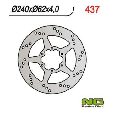 NG Prednji kočioni disk Honda CRM 125 1990-1999 Ø240mm 6 rupa