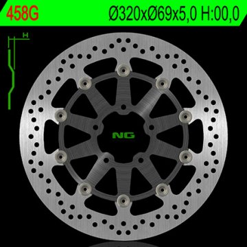 NG Suzuki GSXR/Hayabusa prednji plutajući kočioni disk 320x69x5 aluminij