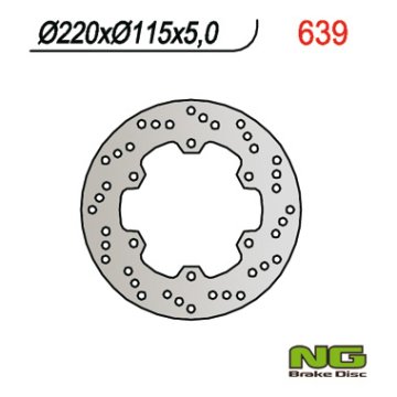 NG Stražnji kočioni disk Yamaha R6 99-02, R1 98-03, 220x115x5 mm