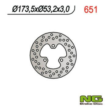 NG Prednji kočioni disk Steel Honda TRX 250/300/400/450 173 mm 2001.-2012.