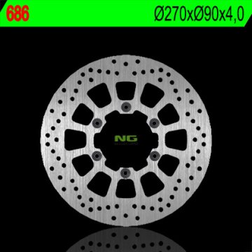 NG Prednji kočioni disk 270mm Malaguti 125-500 '02-'10 6x6.25mm