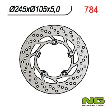 NG Stražnji kočioni disk Yamaha FZ6/FZ1/MT03, Ducati 245x105x5 mm