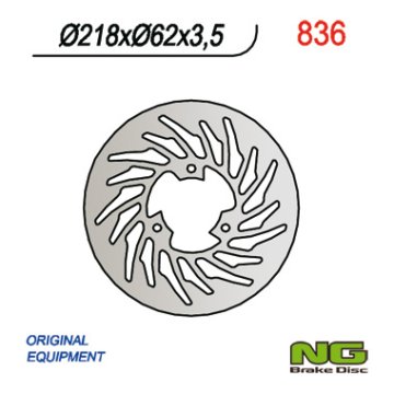 NG Stražnji disk kočnice Yamaha DT50R/SM/X '03-'11, XT125, MBK, Malaguti 50 XSM