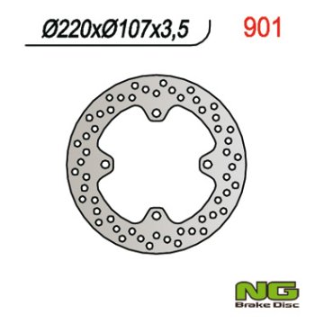 NG Prednji kočioni disk Yamaha Grizzly 660 01-04, 220 mm, 4 rupe