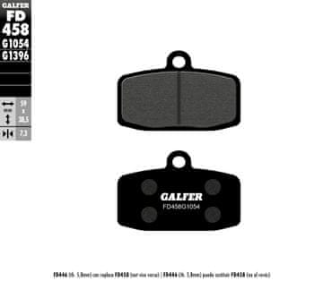 Galfer KOČIONE PLOČICE KH612 POLUMETALNE (DEBLJINA 7,3 MM)