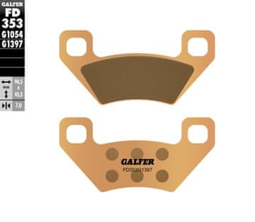 Galfer KOČIONE PLOČICE KH395 SINTERIRANI METAL (ZLATNE) ATV