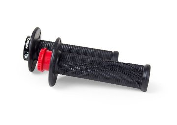 (RTECH) R20 RUČKE S LOCK-ON ZAKLJUČAVANJEM (22+25MM) CRNE + 3 ADAPTERA ZA ROLUPU GASA ZA BETA MOTOCIKLE