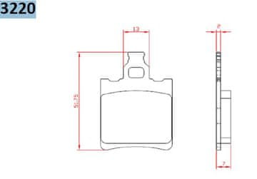 Brenta KOČIONE PLOČICE KH60 KH337 ORGANSKI APRILIA RS 50 95-10, RX 50 91-03, TUAREG 125 88-89, KTM SX 60 98-00, SX 65 00-03, STRAŽNJE (FT 3220)