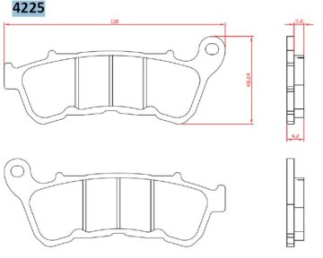 Brenta KOČIONE PLOČICE KH640 SINTERIRANI METAL (ZLATNE) HARLEY-DAVIDSON XL883/XL1200 '14-, PREDNJE (FT 4225)