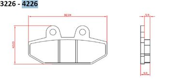 Brenta KOČIONE PLOČICE KH710 SINTERIRANI METAL (ZLATNE) HARLEY-DAVIDSON 1750/1870 '18-20, STRAŽNJE (FT 4226)