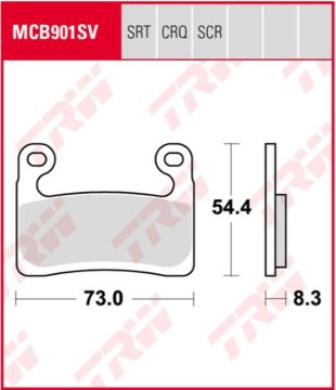 TRW ZF KOČIONE PLOČICE KH724 SINTER STREET BMW R 1250 GS ADVENTURE 19-21, BMW R 1250 GS 19-21, BMW R 1250 RT 19-21, BMW S 1000 RR 19-21 PREDNJE