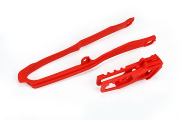 UFO SET KLIZNE VODILICE + VODILICA LANCA HONDA CRF 250R/RX '18-21, CRF 450R/RX '17-18, CRVENA
