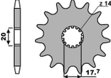 PB Prednji lančanik JTF564 13 Yamaha YZ 125 Čelik Izdržljiv Strong
