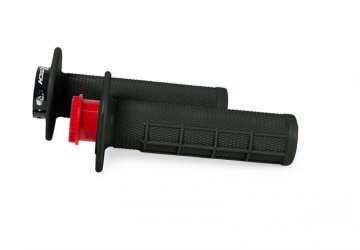 (RTECH) R20 RUČKE S LOCK-ON ZAKLJUČAVANJEM (22+25MM) CRNE (POLU-VAFL) + 8 ADAPTERA ZA VALJKE
