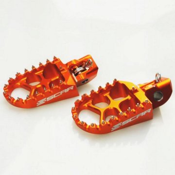 Scar RACING ALUMINIJSKI OSLONCIV ZA STOPALE KLINOVI EVO KTM SX / SXF / EXC NARANČASTE
