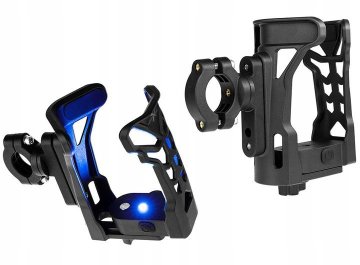 Biketec DRŽAČ ZA BOCU ZA MOTOCIKLE, SKUTERE I BICIKLE S LED SVJETLOM - UBH2 (BATERIJA NIJE UKLJUČENA)