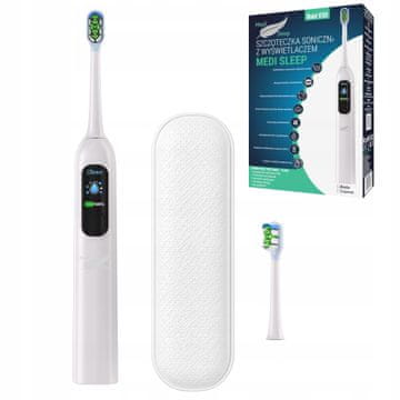 Medi Sleep SZCZOTECZKA SONICZNA 96 tyś/min DO ZĘBÓW Z WYŚWIETLACZEM LCD TIMER ETUI