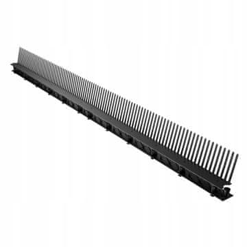 Ven Grzebień okapu VENTI z kratką 85mm x 1m RAL 9005