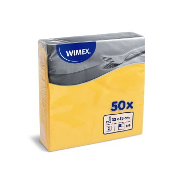 IMEX Serwetki 2-warstowe żółte 1/4 33x33 cm 50 szt.