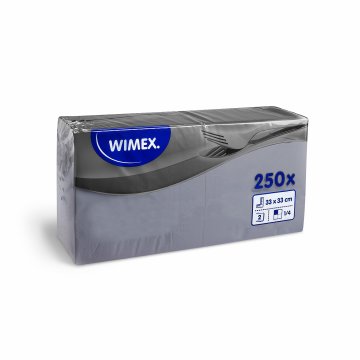 IMEX Serwetki 2-warstwowe szare 1/4 33x33cm 250 szt.