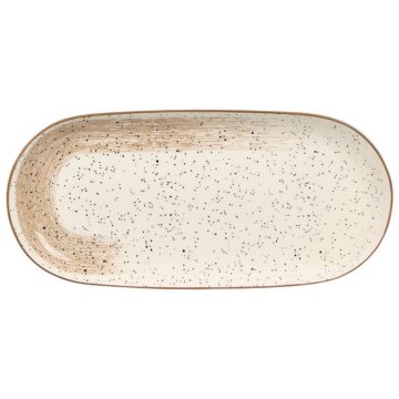 Vessia Owalna patera do serwowania 15,5x33 cm brązowa