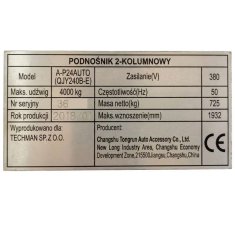 AXZ s.r.o. Stalowa lina podnośnika QJY240B-E