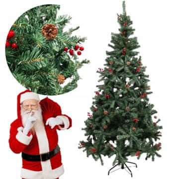 UMJETNE BOŽIĆNE DRVCE OD ČETREŠA BOŽIKOVINE 220 CM SMREKA [CHOIR8]