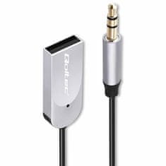 Qoltec Bezprzewodowy adapter odbiornik dźwięku Audio HiFi Home&Car| Bluetooth 6.0 | 2 x RCA | 1 x AUX MiniJack 3.5mm| USB | Mikrofon