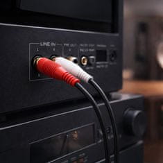 Qoltec Bezprzewodowy adapter odbiornik dźwięku Audio HiFi Home&Car| Bluetooth 6.0 | 2 x RCA | 1 x AUX MiniJack 3.5mm| USB | Mikrofon