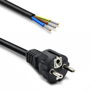 Qoltec Kabel zasilający SCHUKO CEE 7/7 (E/F) | miedź Cu | odizolowany lutowany | 3x1.50 mm² | 3m