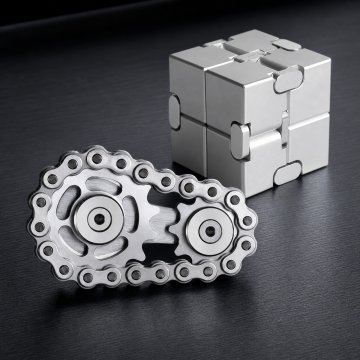 éS Metalowy zestaw antystresowy spinner + kostka nieskończona