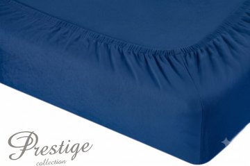 It Prześcieradło Jersey z gumką 90x200 Granatowe Prestige Collection 160 g/m2
