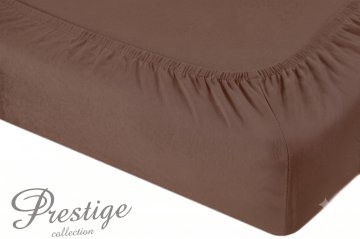 It Prześcieradło Jersey z gumką 180x200 Brązowe Prestige Collection 160 g/m2