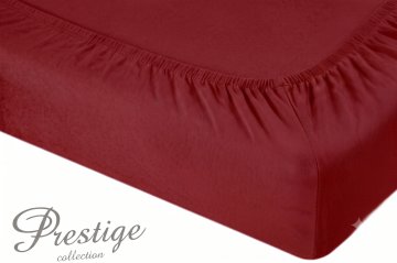 It Prześcieradło Jersey z gumką 140x200 Bordowy Prestige Collection 160 g/m2