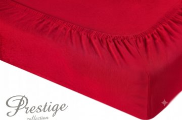 It Prześcieradło Jersey z gumką 180x200 Czerwone Prestige Collection 160 g/m2