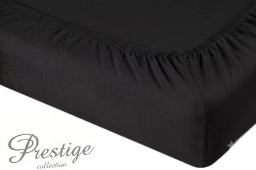 It Prześcieradło Jersey z gumką 90x200 Czarne Prestige Collection 160 g/m2