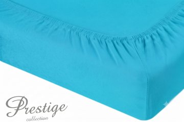 It Prześcieradło Jersey z gumką 180x200 Turkusowe Prestige Collection 160 g/m2