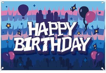K+ Baner Urodzinowy Gaming Happy Birthday 152x100 cm Tło do Zdjęć