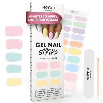 K+ Naklejki żelowe na paznokcie półutwardzane 20 szt. UV LED wodoodporne