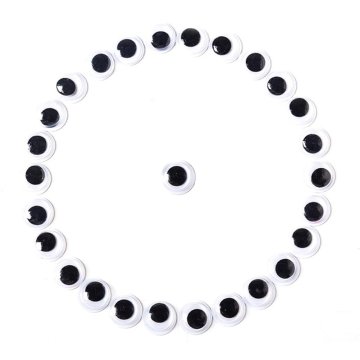 K+ Ruchome oczka samoprzylepne 12 mm czarne do prac plastycznych 500 szt.