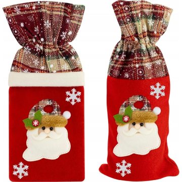 Vergionic świąteczny pokrowiec etui na butelkę 750 ml mix wzorów