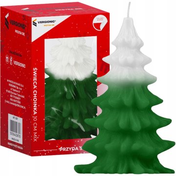 Vergionic ŚWIECA CHOINKA 10 CM PARAFINOWA ŚWIĄTECZNA MIX KOLORÓW