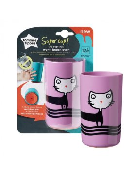 Tommee Tippee Kubek SUPER CUP 300 ml 12+ Kot Fioletowy